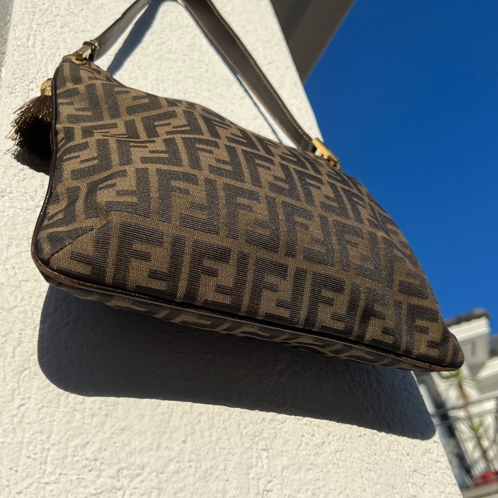 Fendi Zucca Tassel Shoulder Bag - Picture 11 of 12